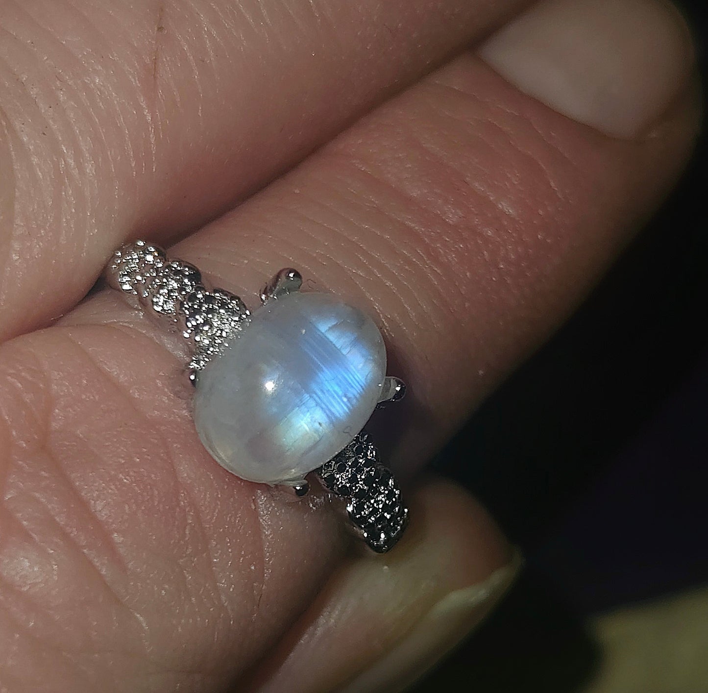 Sri Lanka Blue Moonstone Ring
