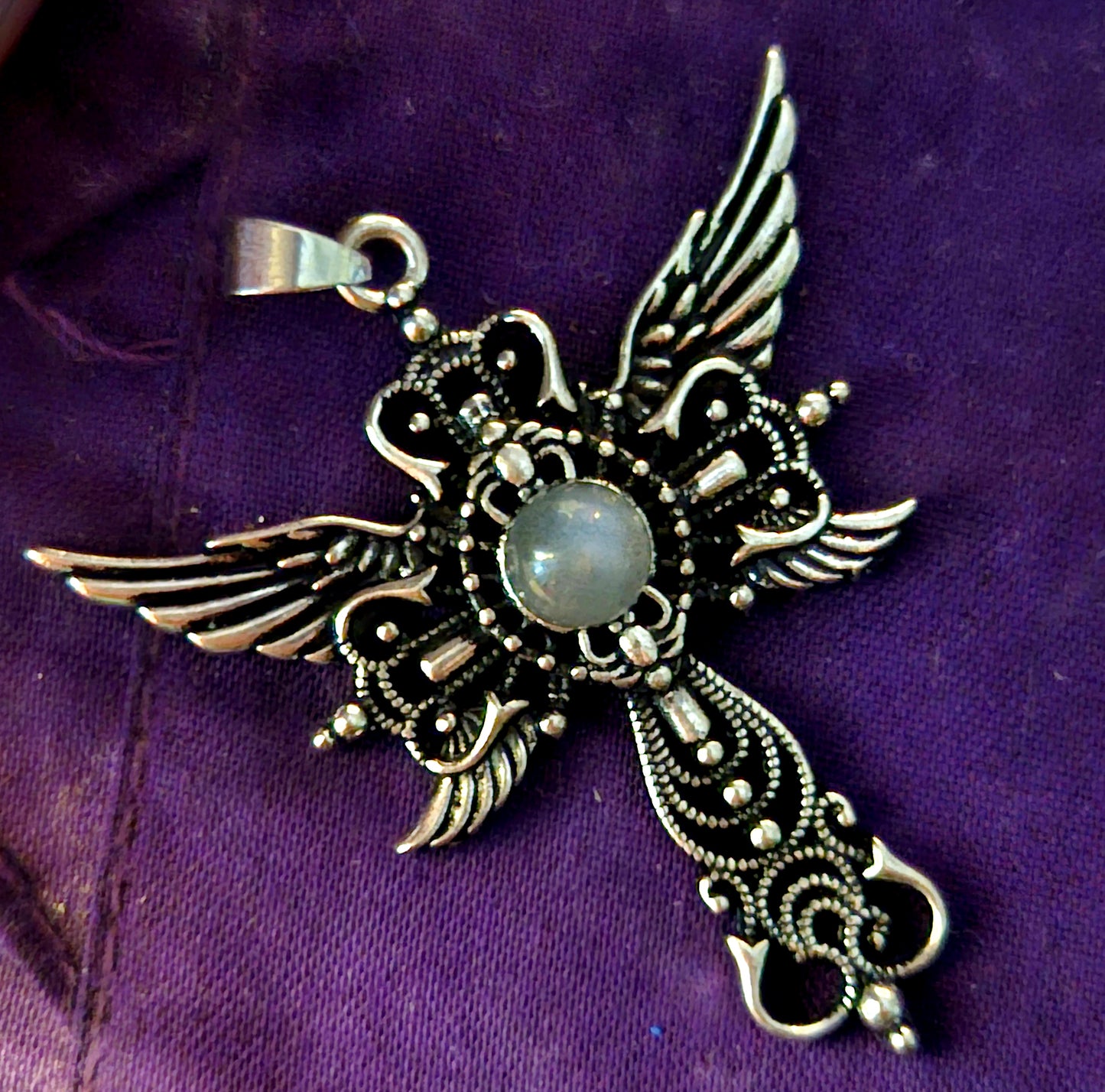 Labradorite Wing Pendant