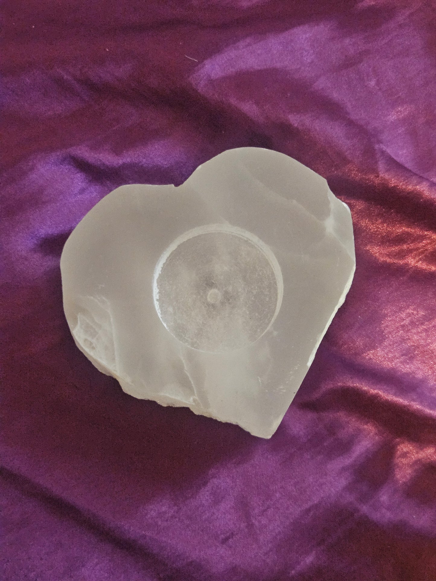 Selenite Candle Holder