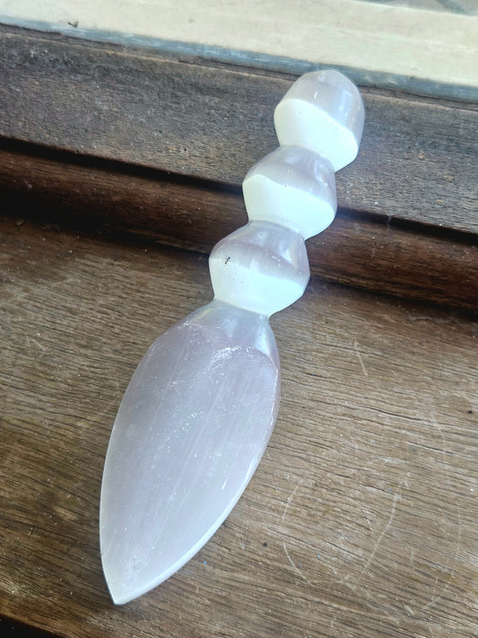 Selenite Carved Dagger