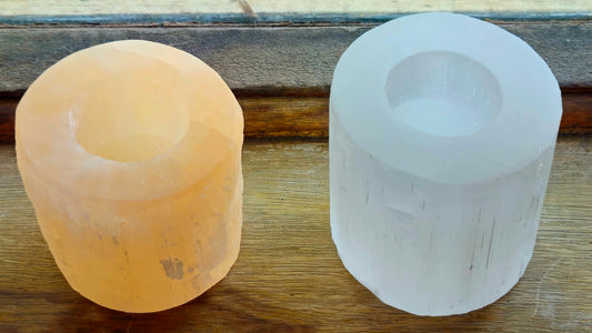 Selenite Candle Holders