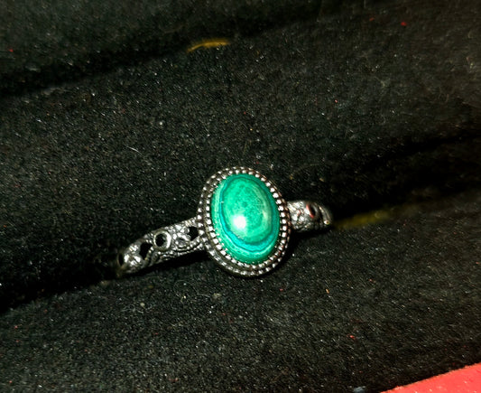 Malachite Sterling Silver Ring