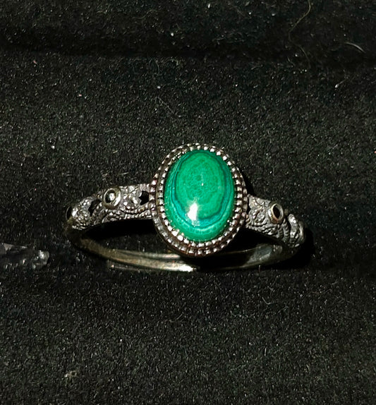Malachite Sterling Silver Ring