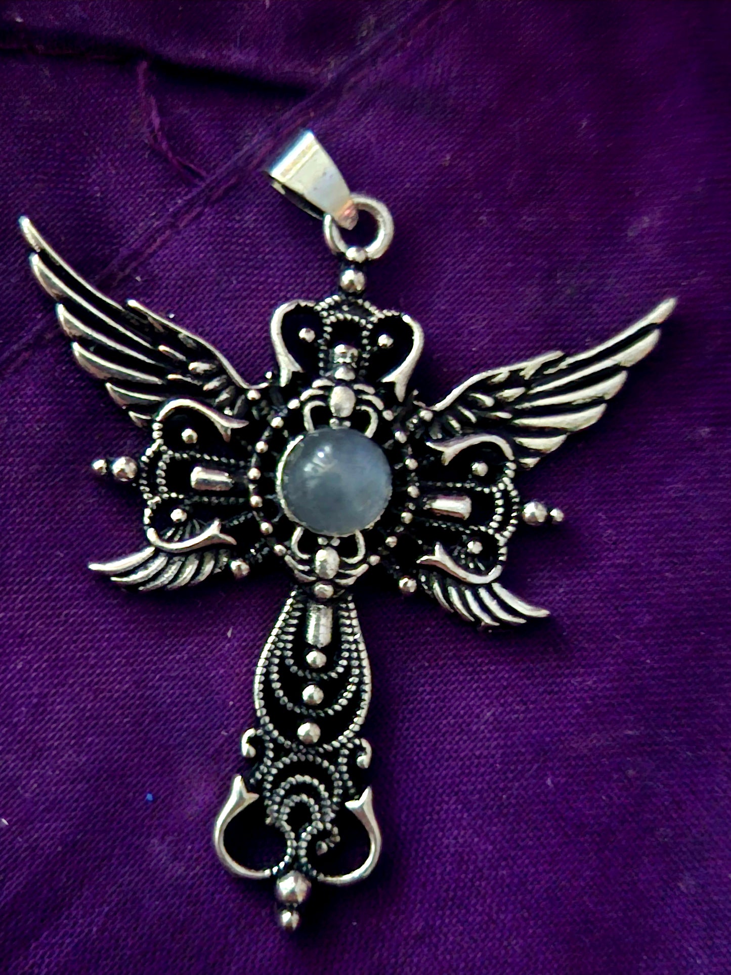 Labradorite Wing Pendant