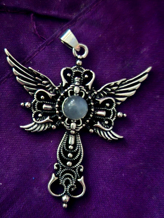 Labradorite Wing Pendant