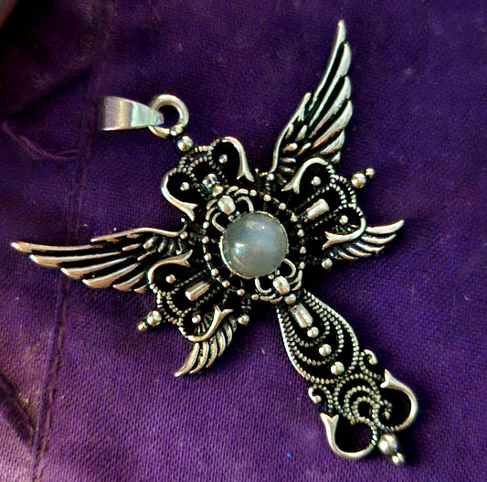 Labradorite Wing Pendant