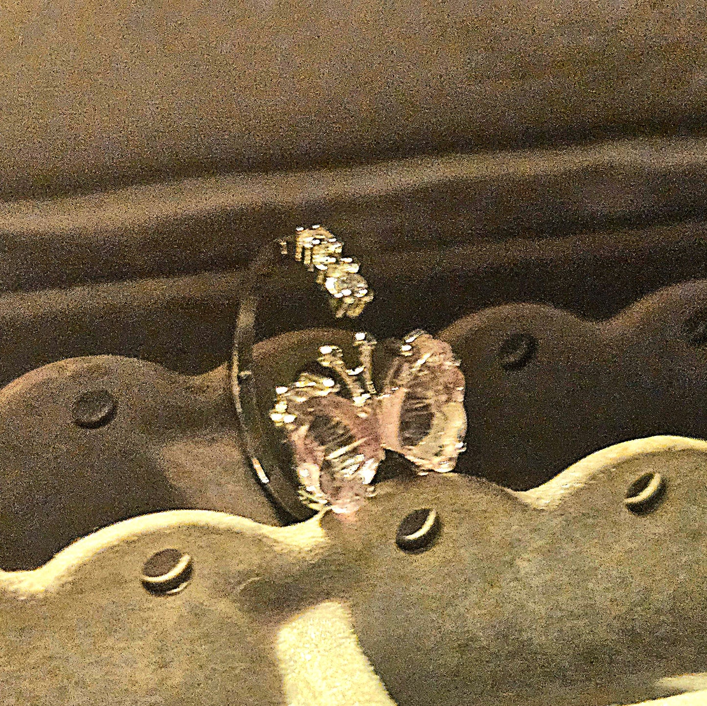 Rainbow Fluorite Butterfly Ring