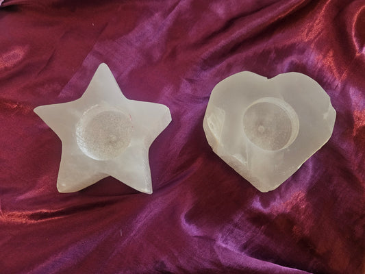 Selenite Candle Holder