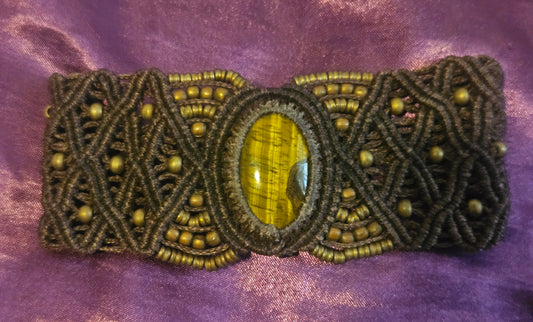 Tiger Eye Thread Woven Bracelet