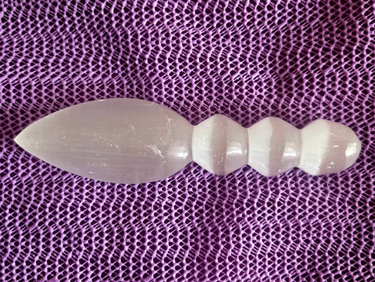 Selenite Carved Dagger